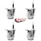 Service Caster 4'' Nylon Swivel 3/4'' Expanding Stem Caster Set Total Lock Brake, 4PK SCC-EXTTL20S414-NYS-34-4 - alternate 4